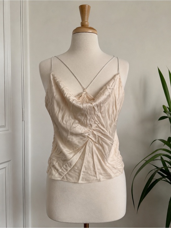 H&M Tops - Champagne Satin Chain Strap Top ✨